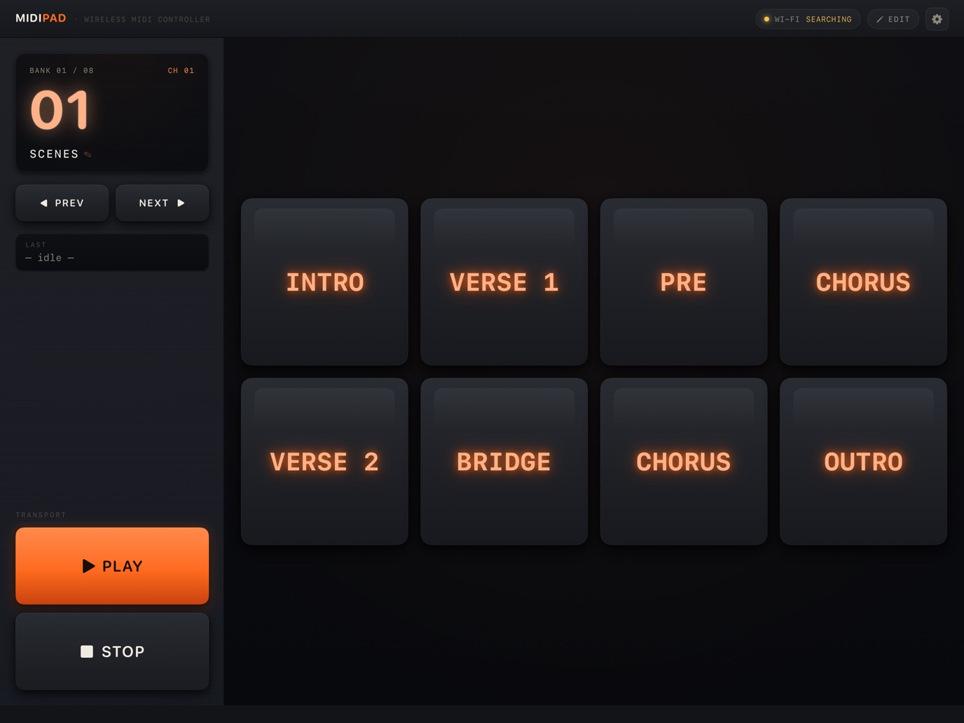 MidiPad iPad Screenshot
